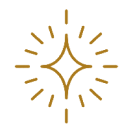 A radiant ornament design with a sparkling effect.