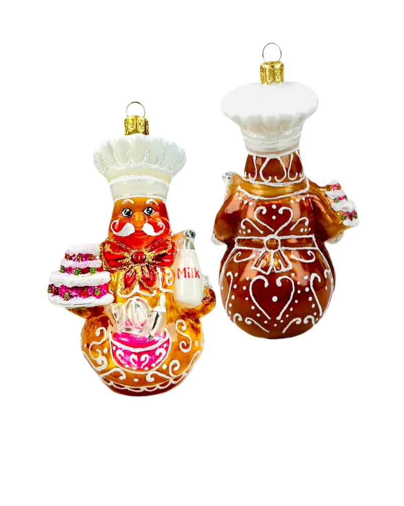 Classic red ornament with white snowflake pattern - Style OKR16