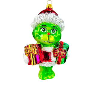 Personalized Christmas ornament – OKR27 red ribbon design