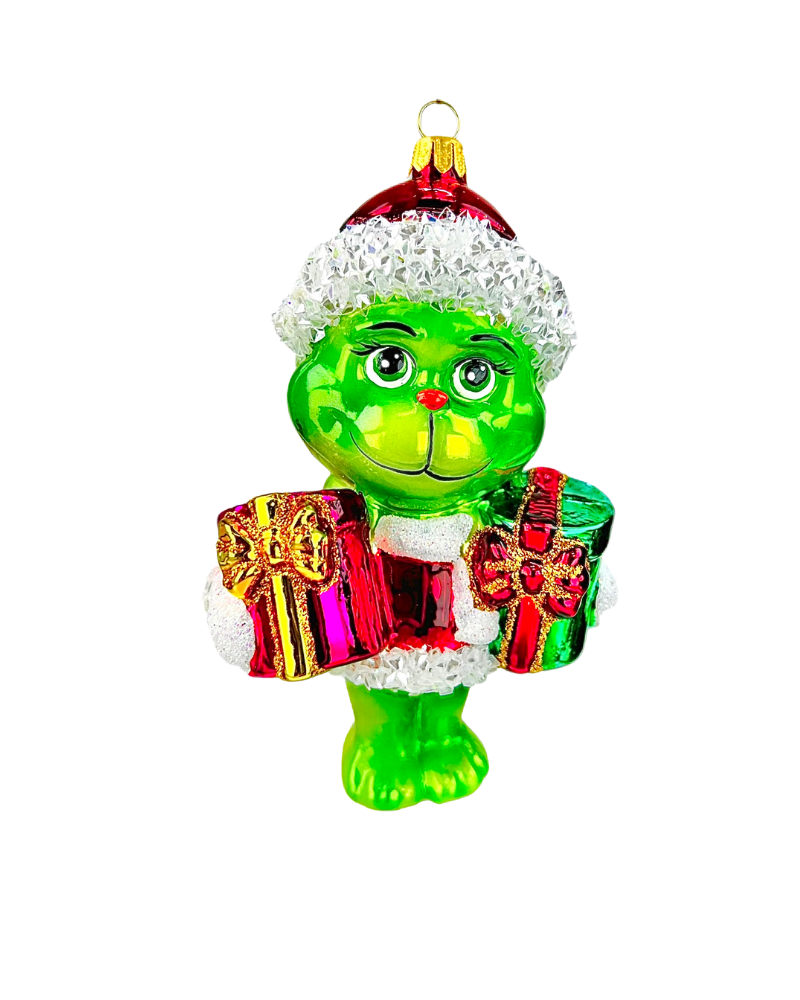 Personalized Christmas ornament – OKR27 red ribbon design