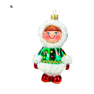 Elegant reindeer Christmas ornament with intricate detailing