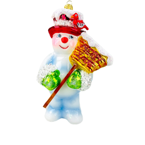 Handcrafted glass ornament, model OKR8, from The Ornament King collection.