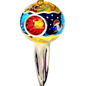 Handcrafted holiday ornament featuring festive detailing