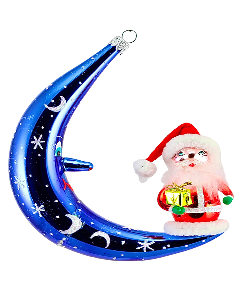 Santa Claus ornament holding gift bag - Style 30229